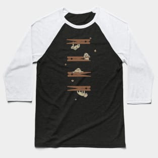 Sloths on Clothespins Baseball T-Shirt